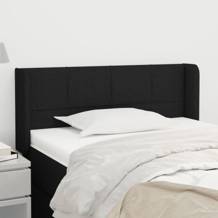 Cabecero de tela negro 93x16x78/88 cm de , Cabeceros y pies de cama - Ref: Foro24-3118752, Precio: 39,06 €, Descuento: %