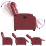 Sillón reclinable eléctrico de cuero sintético rojo tinto en Sillones | Comprar online en Foru.es