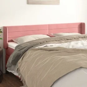 Cabecero de terciopelo rosa 203x16x78/88 cm de , Cabeceros y pies de cama - Ref: Foro24-3118979, Precio: 70,07 €, Descuento: %