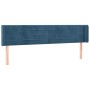 Cabecero de terciopelo azul oscuro 183x16x78/88 cm de , Cabeceros y pies de cama - Ref: Foro24-3118972, Precio: 69,39 €, Desc...