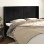 Kopfteil mit Ohren aus schwarzem Samt, 183 x 16 x 118/128 cm von , Kopf- und Fußteile - Ref: Foro24-3119782, Preis: 122,10 €,...