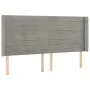 Headboard with light gray velvet ears 183x16x118/128 cm by , Headboards and footboards - Ref: Foro24-3119780, Price: 96,55 €,...