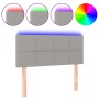 Cabecero con luces LED de tela gris claro 80x5x78/88 cm de , Cabeceros y pies de cama - Ref: Foro24-3121586, Precio: 42,88 €,...