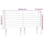 Cabecero con LED de terciopelo gris claro 183x16x118/128 cm de , Cabeceros y pies de cama - Ref: Foro24-3124248, Precio: 104,...
