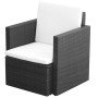 Sillas de jardín con cojines ratán sintético negro de vidaXL, Sillas de jardín - Ref: Foro24-42669, Precio: 110,47 €, Descuen...