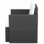 Sillas de jardín con cojines ratán sintético negro de vidaXL, Sillas de jardín - Ref: Foro24-42669, Precio: 110,47 €, Descuen...