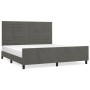 Estructura cama con cabecero terciopelo gris oscuro 180x200 cm de , Camas y somieres - Ref: Foro24-3125831, Precio: 208,65 €,...