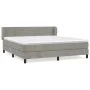 Box spring bed with light gray velvet mattress 180x200 cm by , Beds and slatted bases - Ref: Foro24-3127565, Price: 510,08 €,...