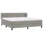Box spring bed with light gray velvet mattress 180x200 cm by , Beds and slatted bases - Ref: Foro24-3127565, Price: 510,08 €,...