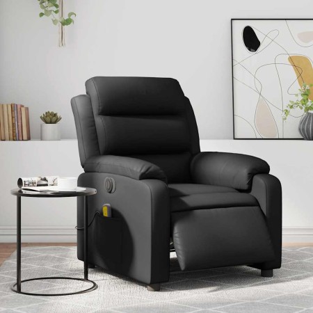 Sillón de masaje reclinable eléctrico cuero sintético negro en Sillones | Comprar online en Foru.es