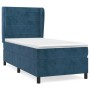 Cama box spring con colchón terciopelo azul oscuro 90x190 cm de , Camas y somieres - Ref: Foro24-3129247, Precio: 353,83 €, D...