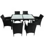 7-piece garden dining set and black synthetic rattan cushions by vidaXL, Garden sets - Ref: Foro24-43120, Price: 563,82 €, Di...