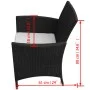 7-piece garden dining set and black synthetic rattan cushions by vidaXL, Garden sets - Ref: Foro24-43120, Price: 563,82 €, Di...