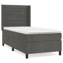 Cama box spring con colchón terciopelo gris oscuro 90x190 cm de , Camas y somieres - Ref: Foro24-3132712, Precio: 326,02 €, D...