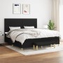 Cama box spring con colchón tela negro 200x200 cm de , Camas y somieres - Ref: Foro24-3137263, Precio: 740,02 €, Descuento: %