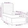 Box spring bed with mattress and LED dark blue velvet 90x200 cm by , Beds and slatted bases - Ref: Foro24-3139605, Price: 366...