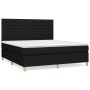 Cama box spring con colchón tela negro 180x200 cm de , Camas y somieres - Ref: Foro24-3142435, Precio: 653,82 €, Descuento: %