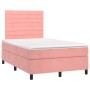 Cama box spring con colchón terciopelo rosa 120x200 cm de , Camas y somieres - Ref: Foro24-3143078, Precio: 416,11 €, Descuen...