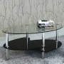 Mesa de centro de vidrio con diseño exclusivo negra de , Mesas de centro - Ref: Foro24-240509, Precio: 77,40 €, Descuento: %