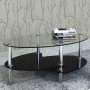 Mesa de centro de vidrio con diseño exclusivo negra de , Mesas de centro - Ref: Foro24-240509, Precio: 78,40 €, Descuento: %