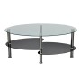 Mesa de centro de vidrio con diseño exclusivo negra de , Mesas de centro - Ref: Foro24-240509, Precio: 78,40 €, Descuento: %