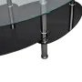 Mesa de centro de vidrio con diseño exclusivo negra de , Mesas de centro - Ref: Foro24-240509, Precio: 77,40 €, Descuento: %