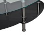 Mesa de centro de vidrio con diseño exclusivo negra de , Mesas de centro - Ref: Foro24-240509, Precio: 78,40 €, Descuento: %