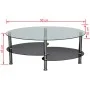 Mesa de centro de vidrio con diseño exclusivo negra de , Mesas de centro - Ref: Foro24-240509, Precio: 77,40 €, Descuento: %
