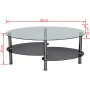 Mesa de centro de vidrio con diseño exclusivo negra de , Mesas de centro - Ref: Foro24-240509, Precio: 78,40 €, Descuento: %