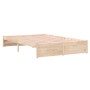 Estructura de cama madera maciza 120x190 cm de , Camas y somieres - Ref: Foro24-814919, Precio: 128,07 €, Descuento: %