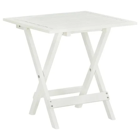 Mesa terraza bistró madera maciza de acacia blanco 46x46x47 cm de , Mesas de jardín - Ref: Foro24-41436, Precio: 44,04 €, Des...