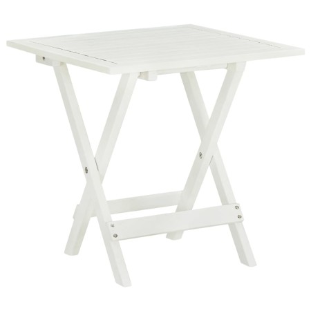 Mesa terraza bistró madera maciza de acacia blanco 46x46x47 cm de , Mesas de jardín - Ref: Foro24-41436, Precio: 48,63 €, Des...
