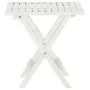 Mesa terraza bistró madera maciza de acacia blanco 46x46x47 cm de , Mesas de jardín - Ref: Foro24-41436, Precio: 44,04 €, Des...