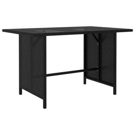 Mesa de jardín de ratán sintético negro 110x70x65 cm de , Sofás modulares de exterior - Ref: Foro24-313511, Precio: 100,54 €,...