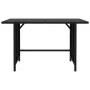 Black synthetic rattan garden table 110x70x65 cm by , Modular outdoor sofas - Ref: Foro24-313511, Price: 99,91 €, Discount: %