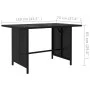 Black synthetic rattan garden table 110x70x65 cm by , Modular outdoor sofas - Ref: Foro24-313511, Price: 99,91 €, Discount: %