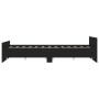 Estructura de cama con cabecero piecero negro 120x190 cm de , Camas y somieres - Ref: Foro24-3203776, Precio: 123,19 €, Descu...