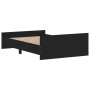 Estructura de cama con cabecero piecero negro 120x190 cm de , Camas y somieres - Ref: Foro24-3203776, Precio: 123,19 €, Descu...