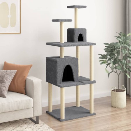 Rascador para gatos con postes de sisal gris oscuro 167 cm en Mobiliario para gatos | Comprar online en Foru.es