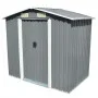 Caseta de jardín de metal 204x132x186 cm gris de vidaXL, Cobertizos - Ref: Foro24-42983, Precio: 202,58 €, Descuento: %