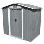 Caseta de jardín de metal 204x132x186 cm gris de vidaXL, Cobertizos - Ref: Foro24-42983, Precio: 216,66 €, Descuento: %