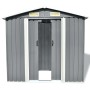 Caseta de jardín de metal 204x132x186 cm gris de vidaXL, Cobertizos - Ref: Foro24-42983, Precio: 216,66 €, Descuento: %