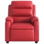 Sillón de masaje reclinable eléctrico de cuero artificial rojo en Sillones | Comprar online en Foru.es