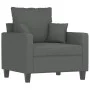 Sillón con taburete tela gris oscuro 60 cm de , Sofás - Ref: Foro24-3201082, Precio: 185,60 €, Descuento: %