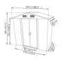 Caseta de jardín de metal 204x132x186 cm gris de vidaXL, Cobertizos - Ref: Foro24-42983, Precio: 202,58 €, Descuento: %