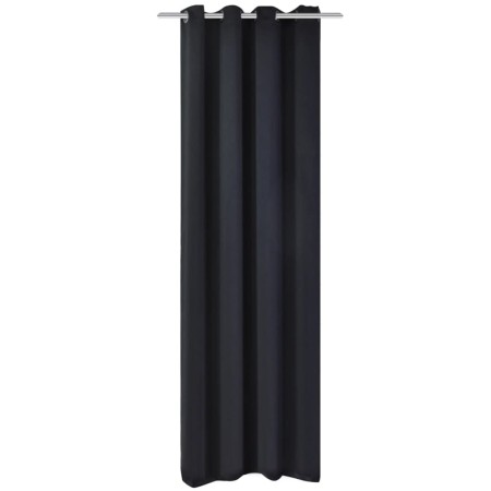 Cortina opaca con ojales de metal 270x245 cm negra de vidaXL, Cortinas y visillos - Ref: Foro24-132203, Precio: 39,71 €, Desc...