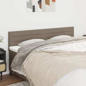 Cabeceros 2 unidades de tela gris taupe 100x5x78/88 cm de , Cabeceros y pies de cama - Ref: Foro24-346190, Precio: 59,79 €, D...