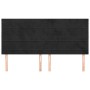 Cabeceros 4 unidades de terciopelo negro 100x5x78/88 cm de , Cabeceros y pies de cama - Ref: Foro24-3116540, Precio: 89,71 €,...