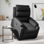 Sillón reclinable elevable cuero artificial negro en Sillones | Comprar online en Foru.es