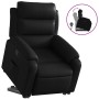 Sillón reclinable elevable cuero artificial negro en Sillones | Comprar online en Foru.es